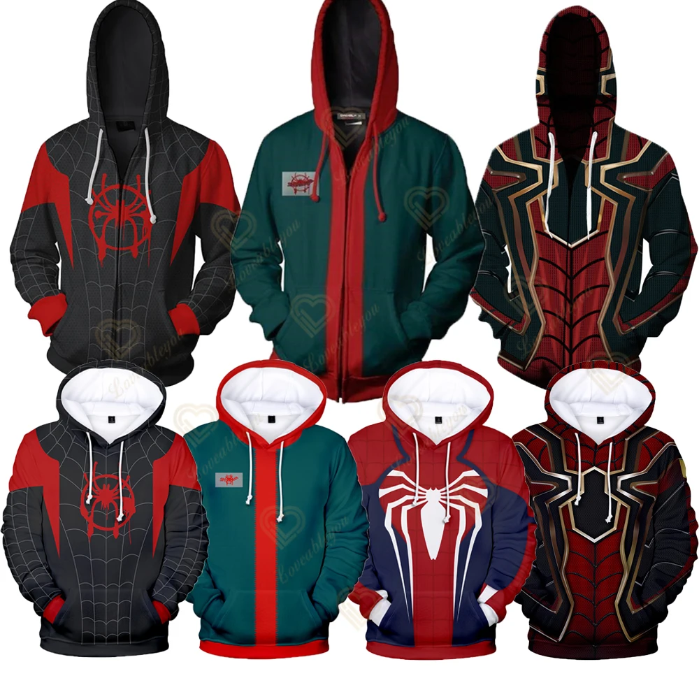 

2021 New Fashion Spidermans Hoodies Sweatshirts for Kid Boys and Girls Sweatshirt Boy Clothes Spider Children Top Outwear Hiphop