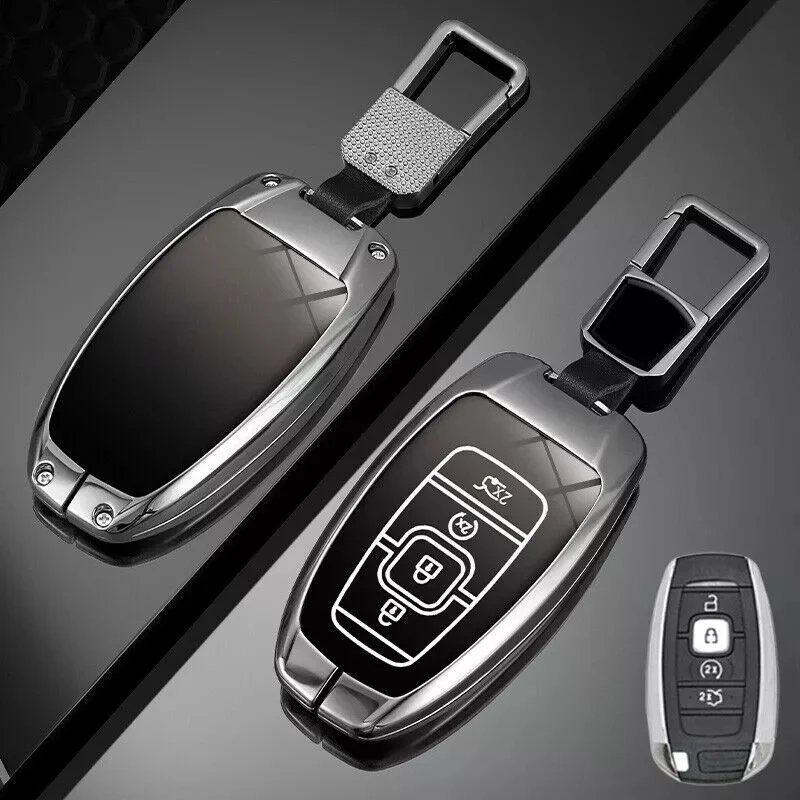 Zinc Alloy TPU Car Remote Smart Key Fob Case Cover Holder Bag With Keychain For Lincoln MKZ MKC Navigator Continental
