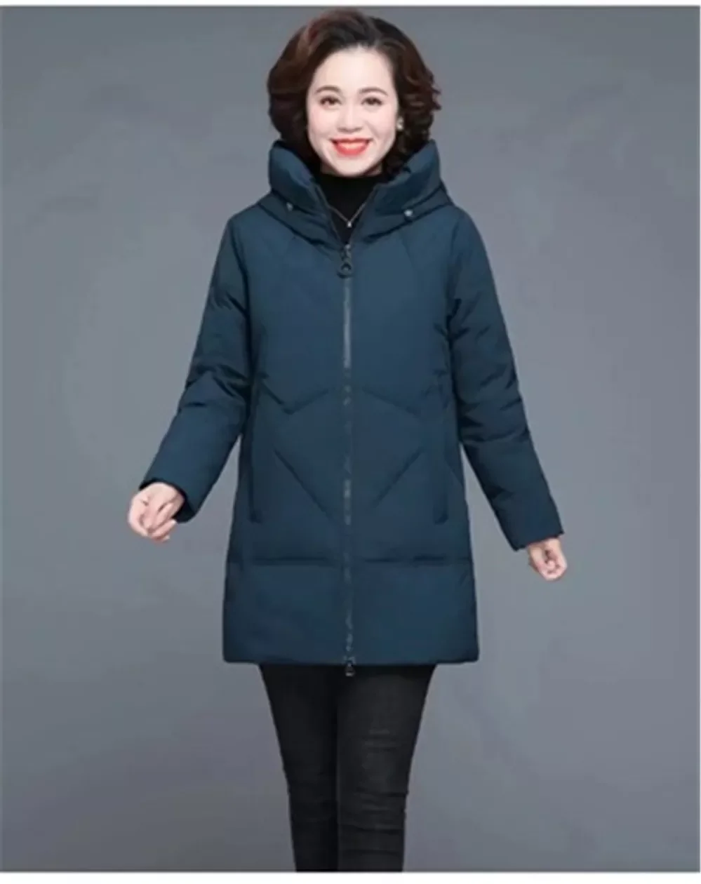 New2022 Coat 2021 Middle-aged Mother New Cotton padded Jacket Long Hooded Parka Plus size 5XL Female Windproof Loose Warm Outwea