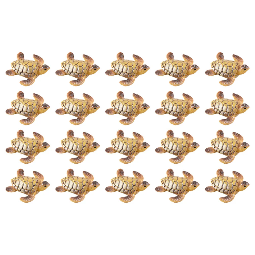 

20 Pcs Simulation Turtle Micro Landscape Tortoise Tabletop Miniatures Resin Figurines Crafts Ornament Sea Animals Decoration