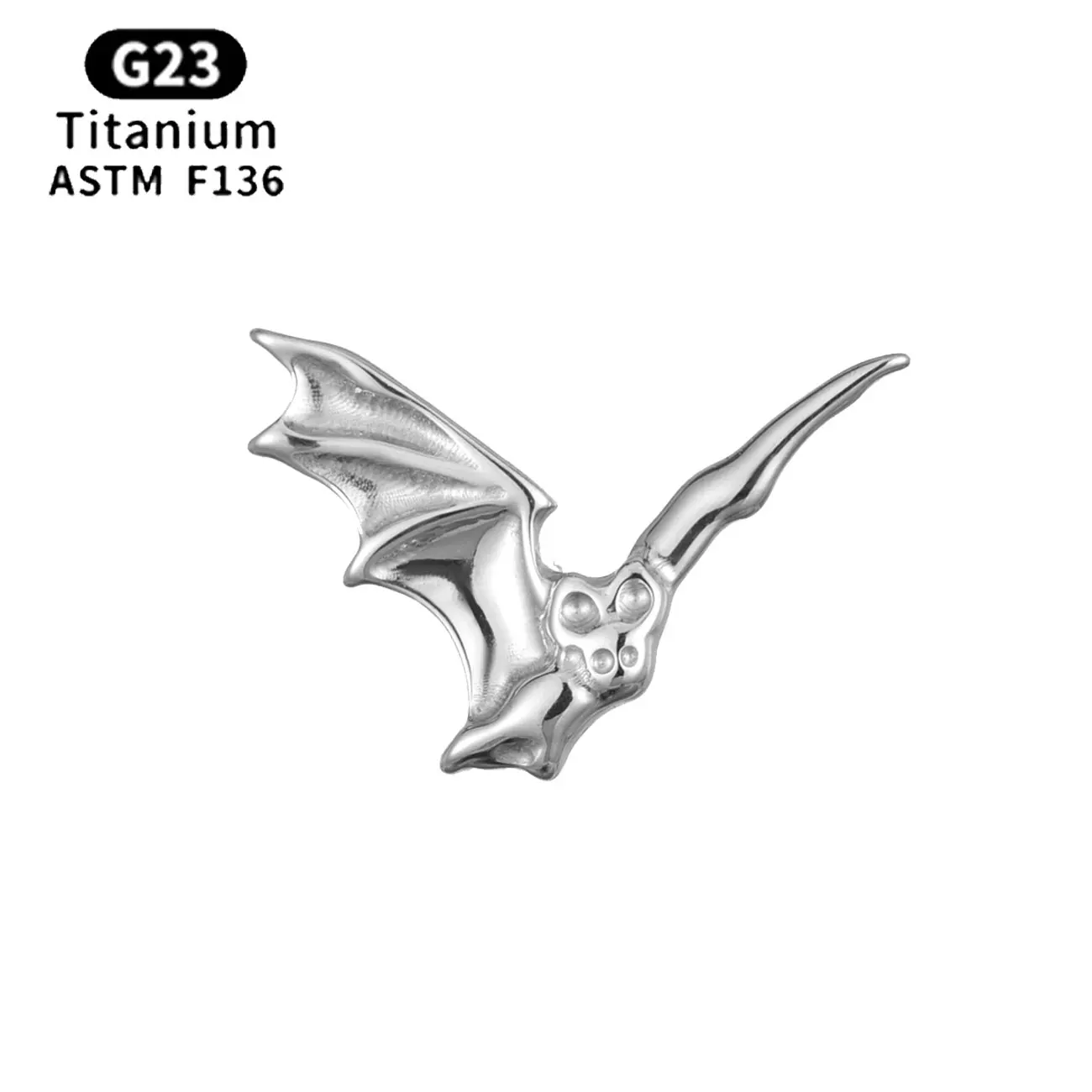 Серьги-гвоздики из титанового сплава шпильки с косточками в виде летающего орла