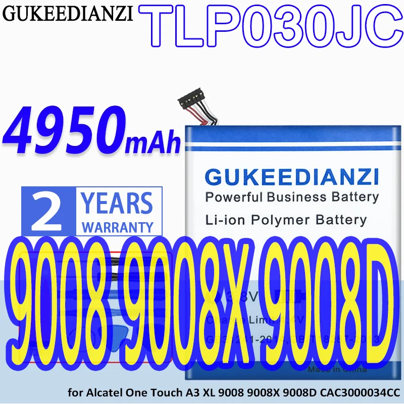 Аккумулятор большой емкости 4950 мАч для Alcatel One Touch A3 XL 9008 9008X 9008D XL9008 + Бесплатные инструменты