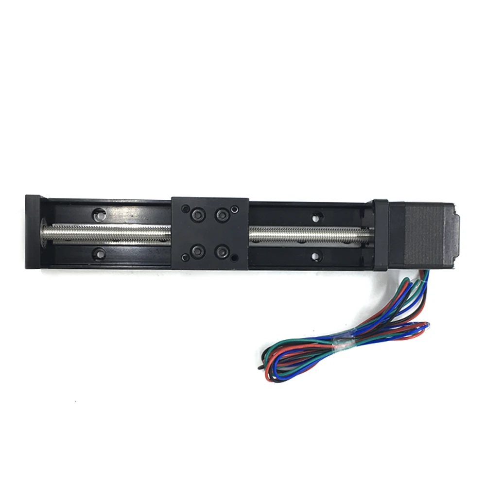 CNC 3D Printer Linear Rail Guide T-type Mini Actuator 50mm 100mm 150mm 200mm Stroke Sliding Table &amp Nema11 Stepper Motor |