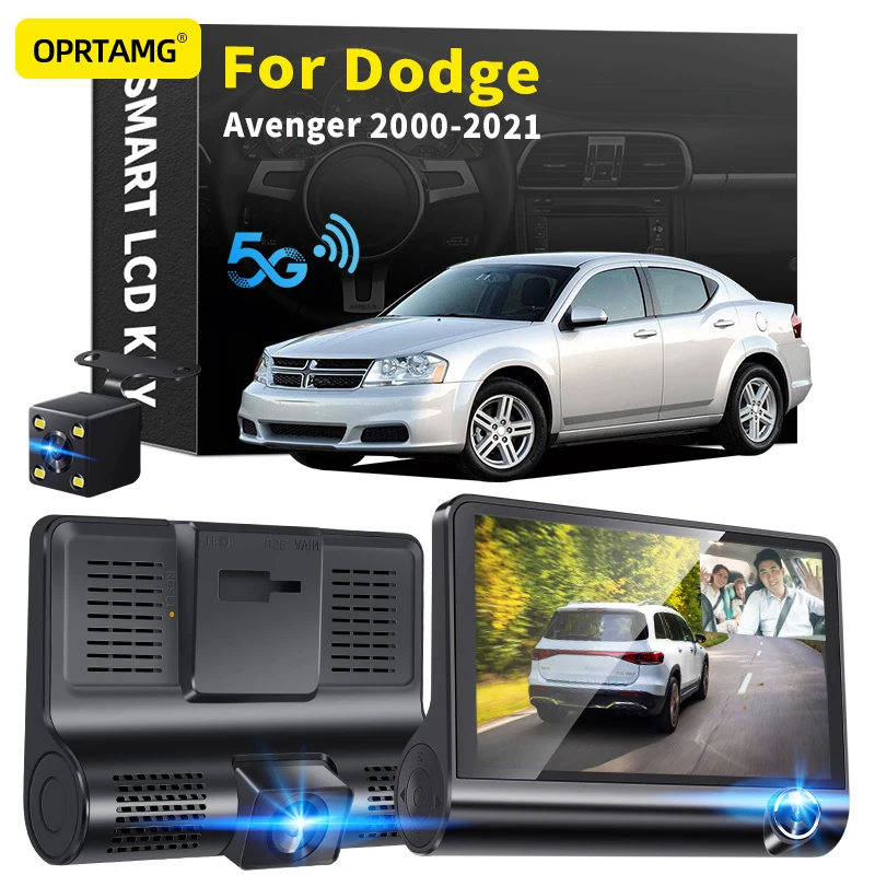 

OPRTAMG Dash Cam 540C6 Car DVR 3 Cameras Lens 4.0 Inch 1080P dashcam For Dodge Avenger 1994 1995 1996-2018 2019 2020 2021 2022