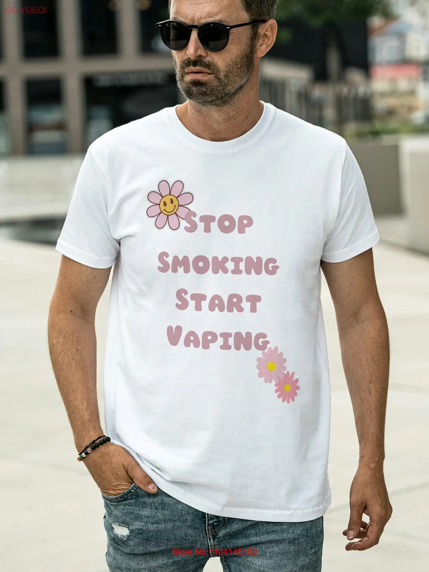 Футболка Stop Smoking Start Vaping забавная модная саркастичная с длинными или короткими