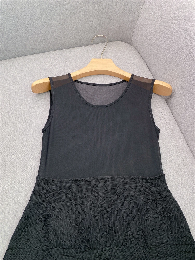 Женский комплект с платьем элегантный черный топ со встроенным тоном M в