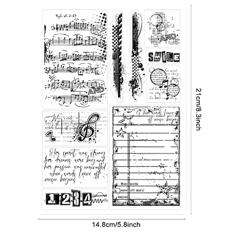 Новинка 2024 прозрачный Печатный штамп для скрапбукинга фотоальбом декоративная