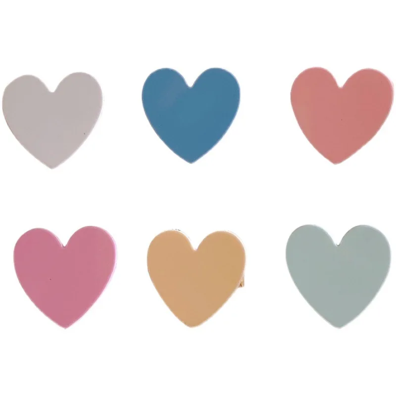 

Candy color love hairpin South Korea simple broken hair edge clip makaron bangs clip girl curling clip cute hair accessories