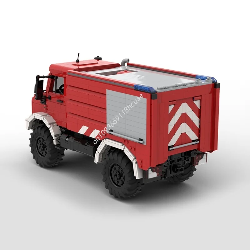 1154 шт. MOC UNIMOG FIRE TRUCK MODULE Техническая модель Строительные игрушечные блоки Архитектура Рождественский подарок Сборка DIY Кирпич День рождения (art.: 3920d32cd88ec) - 3920d32cd88ec