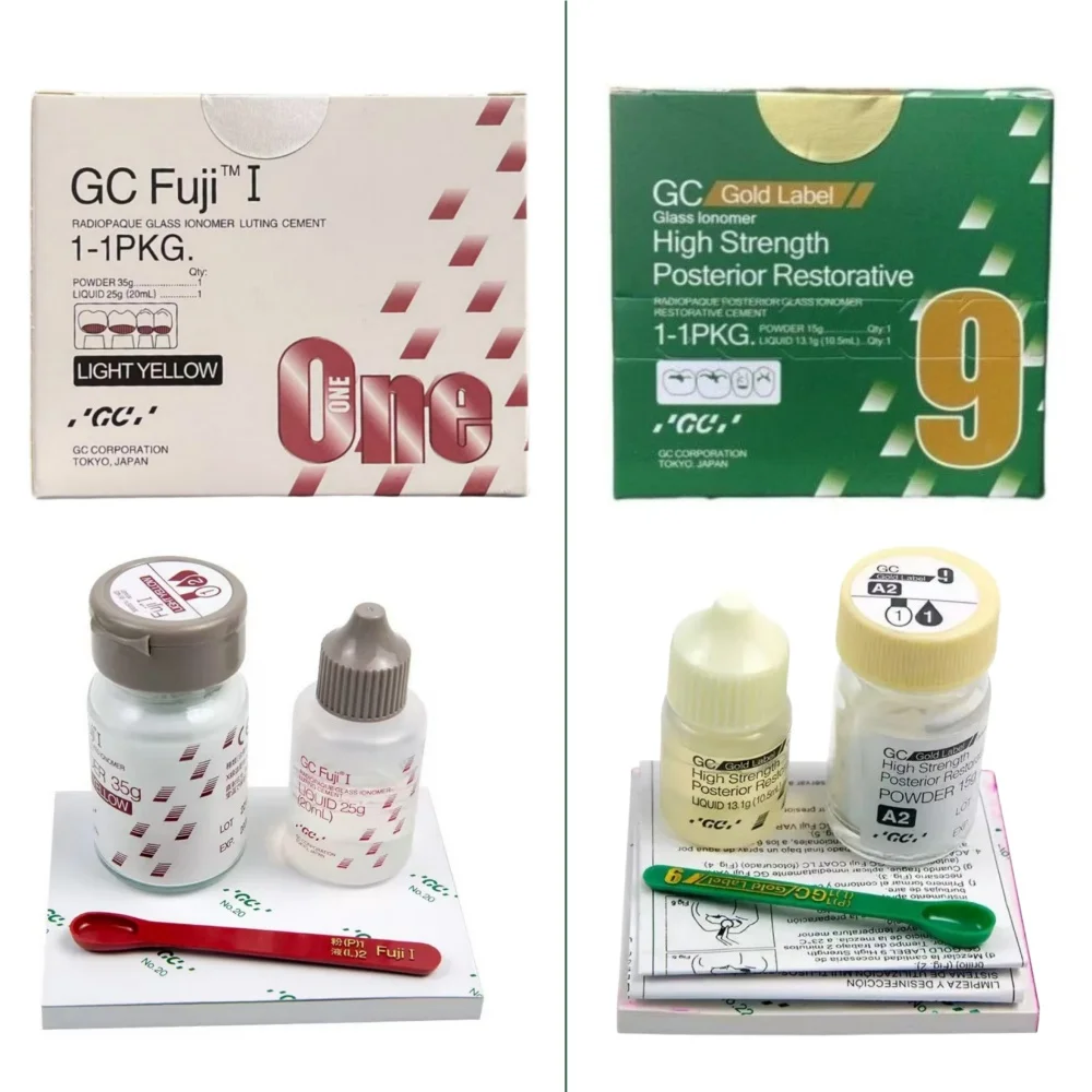 Фото Стоматологический стеклоиономерный цемент GC Fuji 1/9/mini 1, стеклоиономерный водный коллоид для зубных коронок и мостов, постоянный адгезивный клей №2