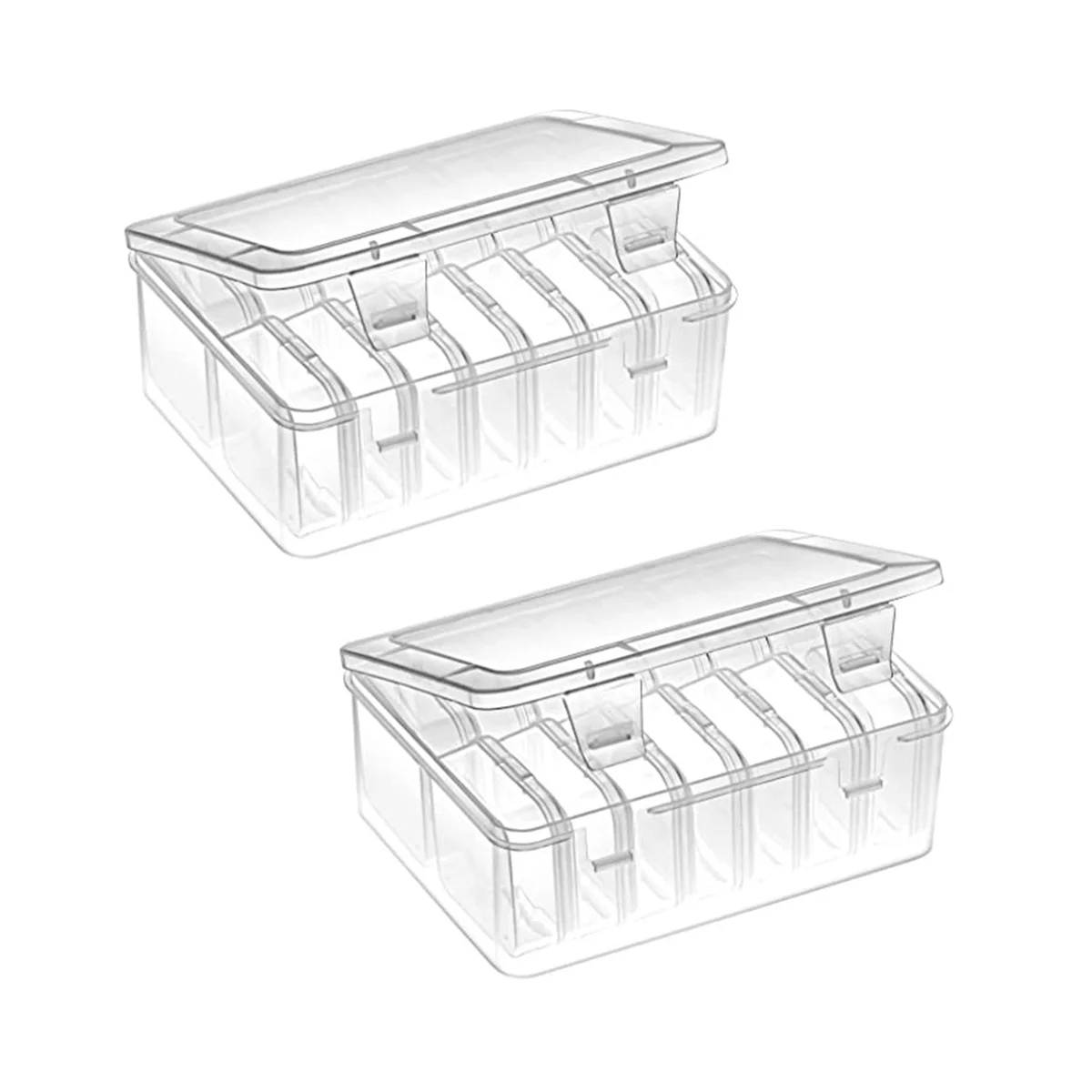 

Small Bead Organizer Plastic Storage Cases Storage Containers Transparent Boxes Hinged Lid Rectangle Clear Craft Case