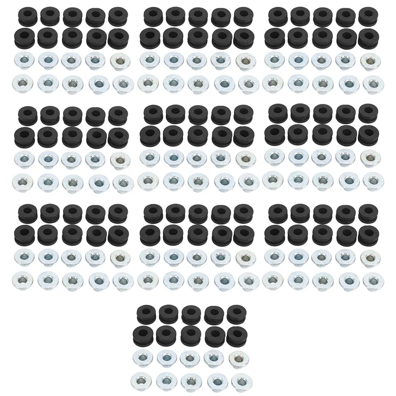 

200Pcs Motorcycle Rubber Grommets For Honda For Yamaha For Suzuki For Kawasaki Fairings