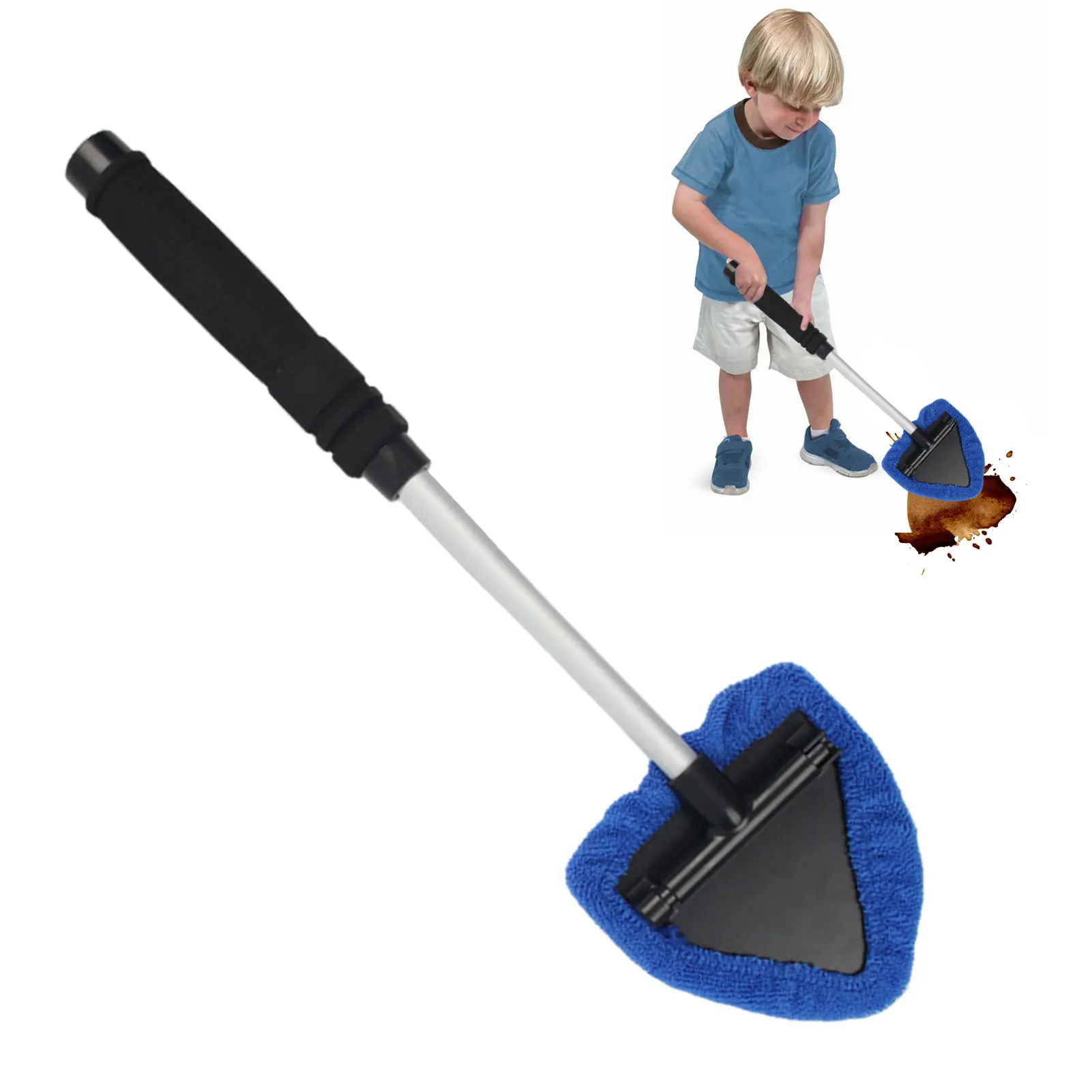 

Microfiber Car Window Cleaner Car Window Cleaning Tool Glass Cleaner Wiper With Microfiber Pads Auto Glass Cleaner Kit Interior