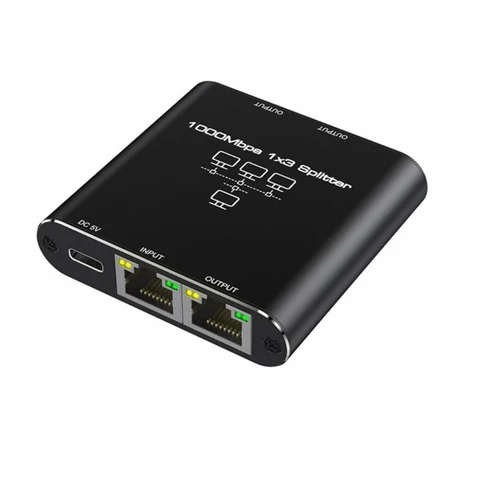 Ethernet Splitter 1000 Mbps RJ45 1x3