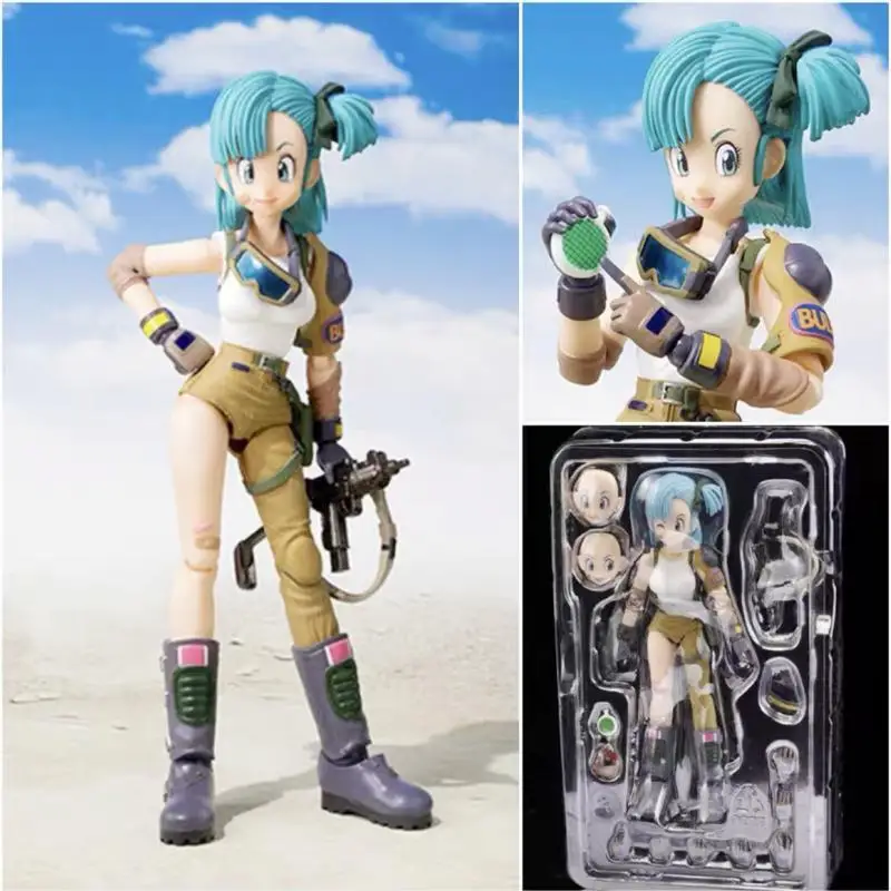 

Dragon Ball Anime Action Figure Bulma Mfg Series Shf Soldier Accessories Statue Pvc Doll Collectible Model Toy Kid Birthday Gift