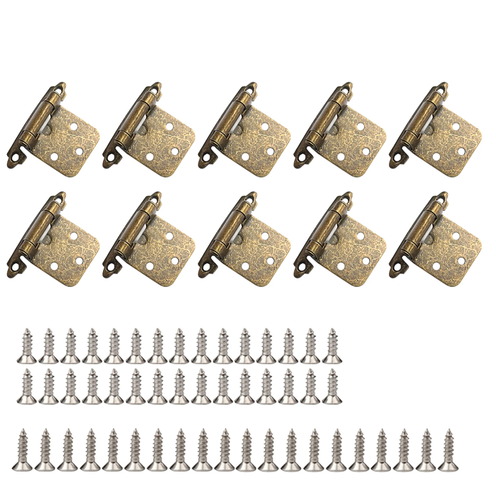 

10pcs Window Easy Install Hardware Folding Table Cabinet Hinge Door Wardrobe Home Full Overlay Self Closing With Spring Bookcase