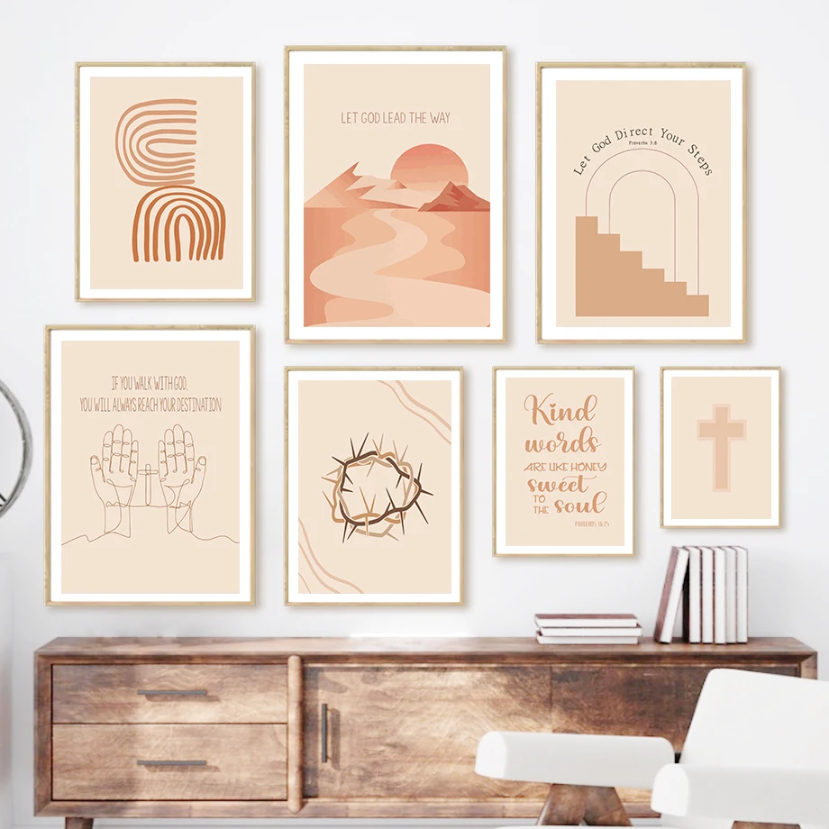 

Christian Bible Catholic God Jesus Crown Wall Art Canvas Painting Nordic Posters And Prints Wall Pictures For Living Room Decor