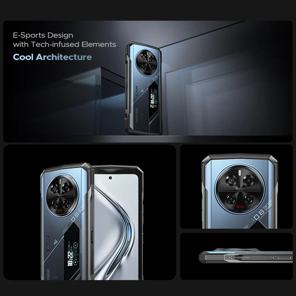 Прочный телефон DOOGEE V40 Pro дисплей 6 78 дюйма IP5 5G 16G6 512G6 размер 7300 4 нм 200 МП Al-камера 8680