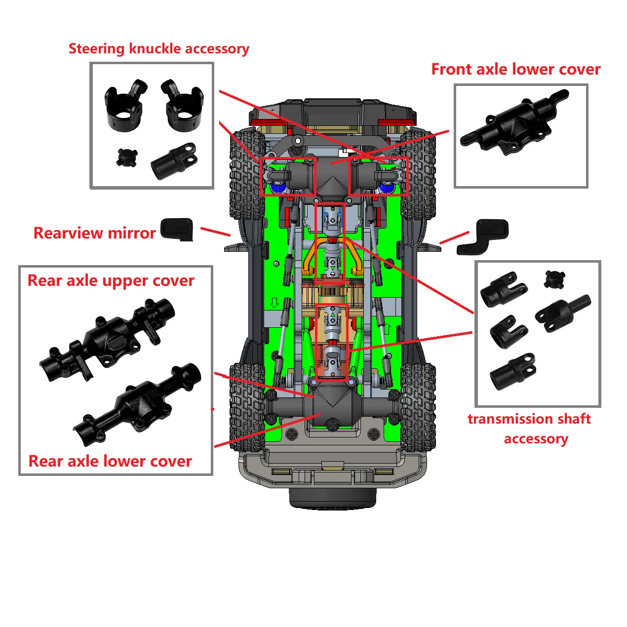 LDARC запасные части приводного вала трансмиссии крышка передней и задней оси