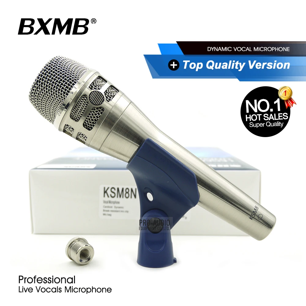 

Top Quality KSM8 Super-cardioid Professional Dynamic Wired Microphone KSM8N Mic For Live Vocals Karaoke Studio Recording