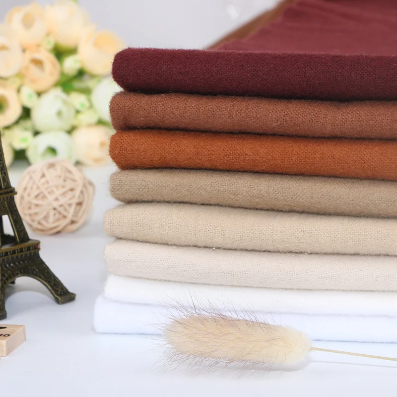 

Однотонная цветная фланелевая матовая 100% хлопчатобумажная ткань на метр