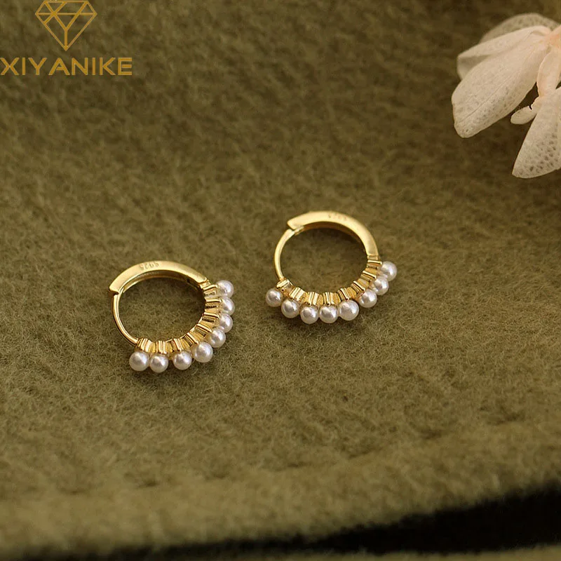 

XIYANIKE Luxury Delicate Pearls Ear Buckle Earrings For Women Girl Korean Fashion New Jewelry Friend Gift Party серьги женские
