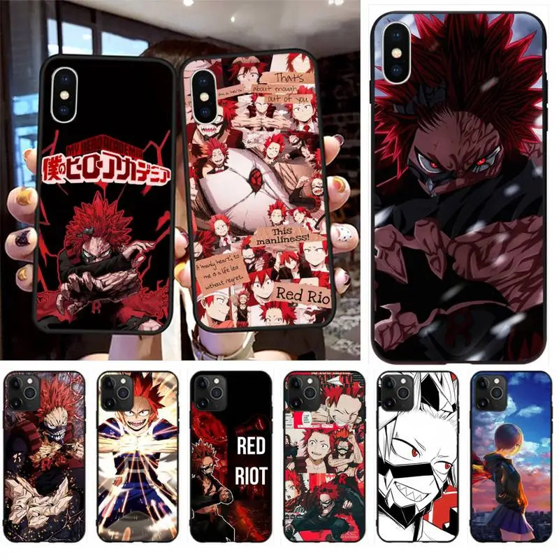 Eijiro Kirishima чехол для телефона с рисунком красного римона аниме iphone 13 12 11 Pro Max Mini XS 8 7