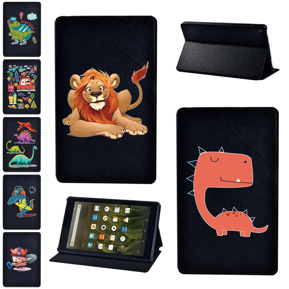 Для Amazon Fire 7 (5-й/7th/9th Gen)/HD 8 (6/7/8th 10(5/7/9th Gen) чехол-книжка из искусственной кожи с милым