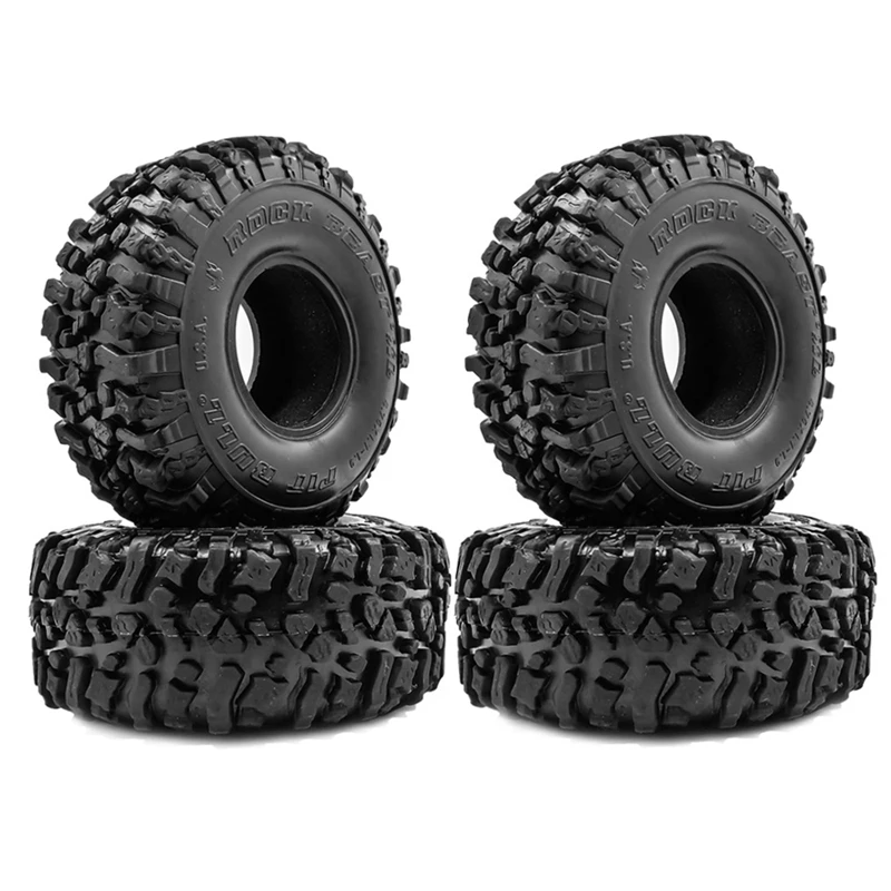 4PCS 120MM 1.9 Rubber Rocks Tyres Wheel Tires For 1/10 RC Rock Crawler Axial SCX10 90046 AXI03007 Traxxas TRX4 D90 MST