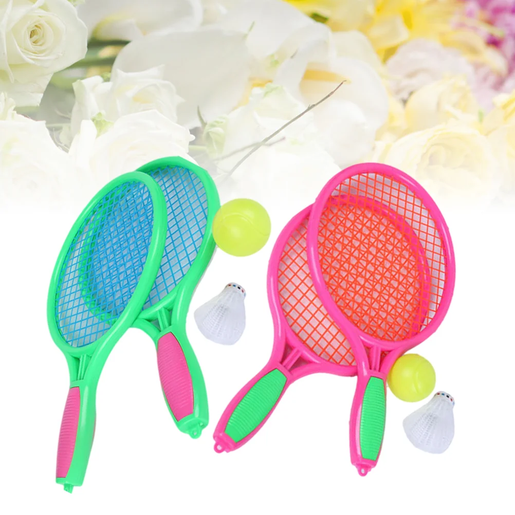 

4PCS/2Set Children's Outdoor Sports Goods Tennis Racket Beach Tennis Racket