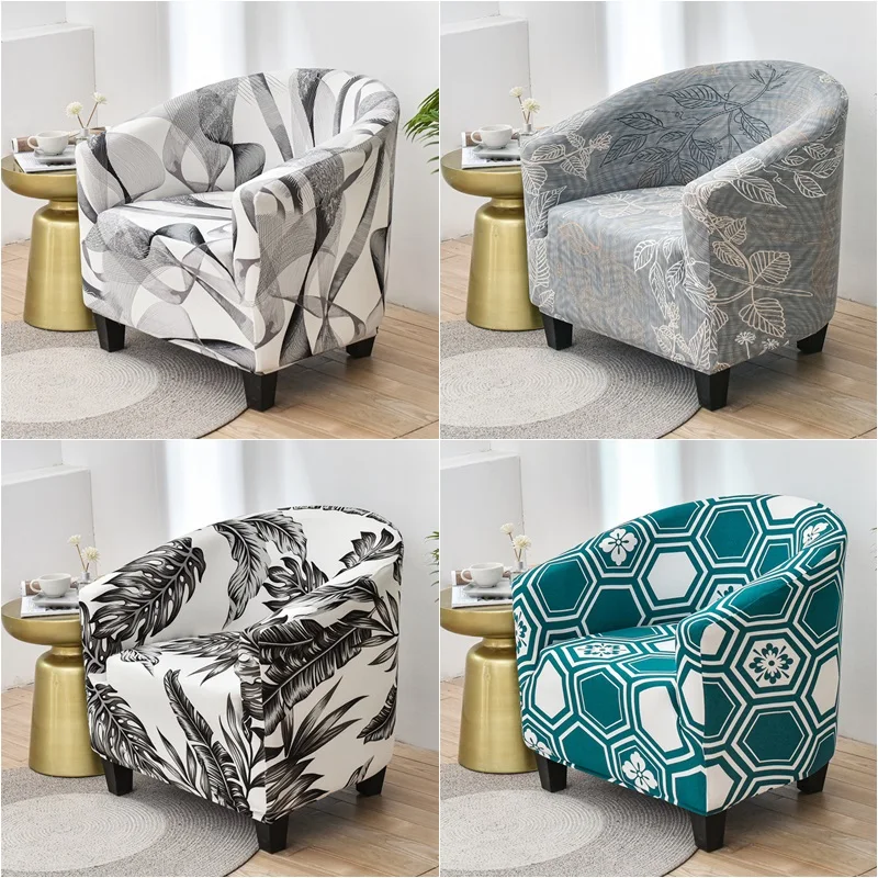 

Tub Sofa Cover Stretch Spandex Coffee Bar Club Arm Chair Covers for Living Room Couch Slipcover Furniture Protector Cover 2021