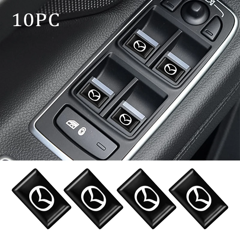 

10pcs Car Styling 3D Epoxy Stickers Decals Small Drop Glue For Mazda 3 5 6 323 626 RX8 7 MX3 MX5 CX5 Atenza Axela Accessories