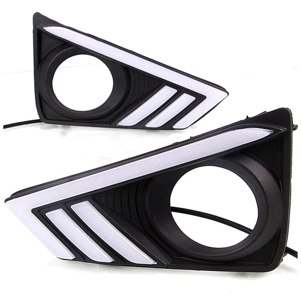 

For Toyota Reiz Makr X 2013-2018 Car LED Dynamic Daytime Running Light DRL Turn Signal Fog Lamp,Yellow Light