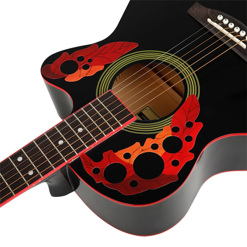 

2pcs Guitar Sound Hole Sticker Acoustic Guitar Ultra Thin Pickguard Scratch Plate Grape Leaf Shape Sound Hole Sticker Parts