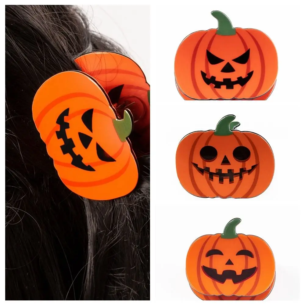 

Geometry Halloween Pumpkin Hair Claw Creative Korean Acrylic Shark Clip Harajuku Style Female