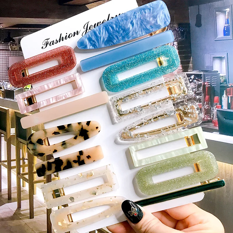 Женские заколки для волос из ацетата 3 шт