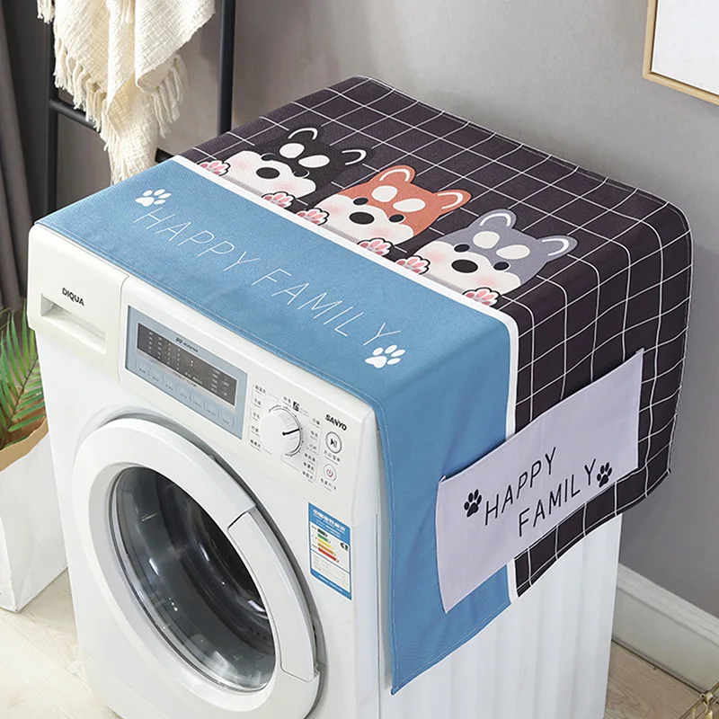 

Пылезащитный чехол для холодильника, чехол для стиральной машины с карманами для хранения, сумки, Универсальные солнцезащитные Чехлы, кухонный Рождественский Декор
