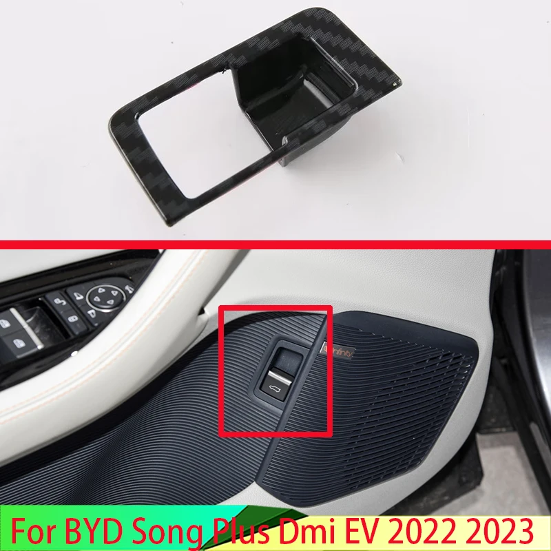 

Для BYD Song Plus EV DMI 2022 2023 стильная задняя крышка из углеродного волокна кнопка переключения панель управления крышка облицовки
