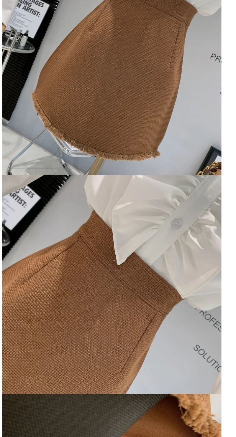 Женский осенний комплект из 3 предметов блузка с длинным рукавом