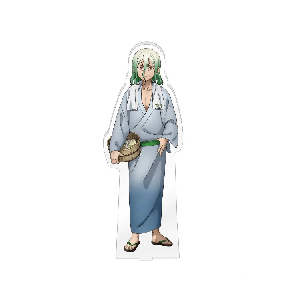 Фото Loen магазин аниме Dr. Stone Ukyo Saionji Gen Asagiri Tsukasa Shishio Onsen Ver акриловая подставка для рабочего стола искусственные подарки около 15 см №5
