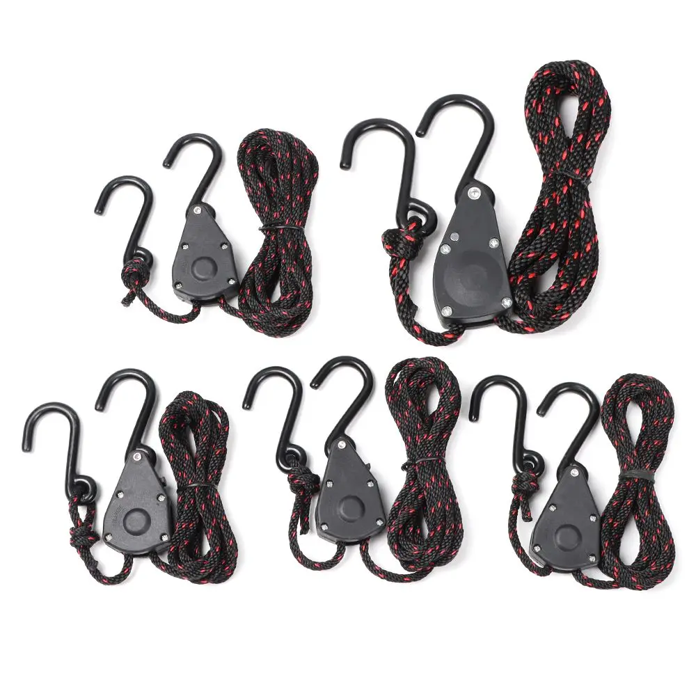 

1Set With Cla Light Adjustable Reinforced Hangers Hanging Ratchet Pulley Grow Duty Rope Pulley Duty Clip Plant Grow Ropes