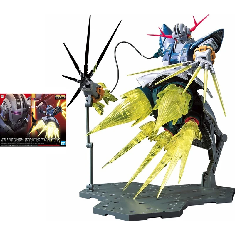 Набор моделей Bandai Gundam, аниме, фигурка RG 1/144, MSN-02, фигурка «Последняя стрельба», Zeong, набор эффектов, игрушки, игрушки для детей