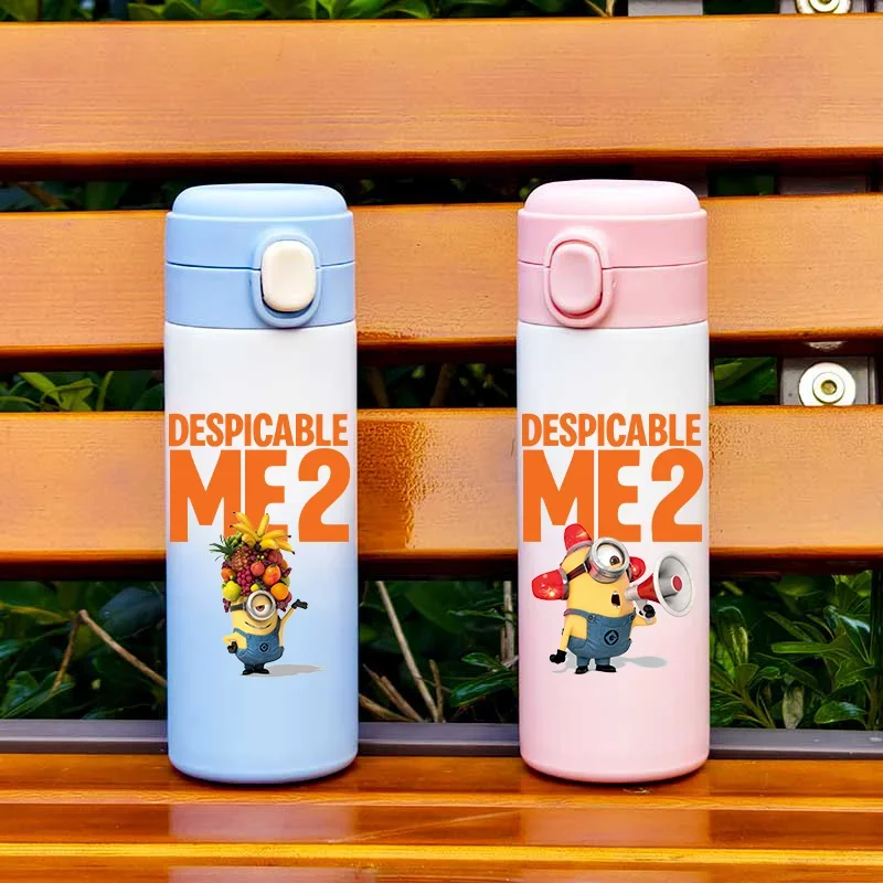 420 мл мультфильм миньоны 304 чашка для воды из нержавеющей стали офис герметичная