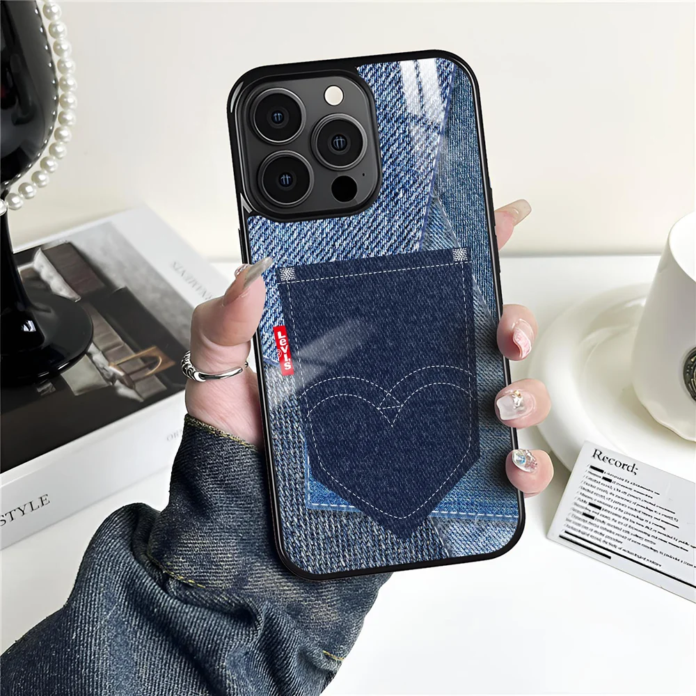 Модный брендовый чехол для телефона L-Levis-es IPhone 16 15 14 13 12 11 Pro Max Plus мини-магнитный