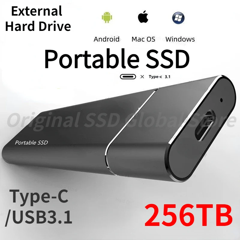 

New 256TB 4TB 8TB 16TB 32TB 64TB 128TB Hard Disk SD High-Speed Mobile External USB 3.1/Type-C Interface Mass Storage Disco Duro
