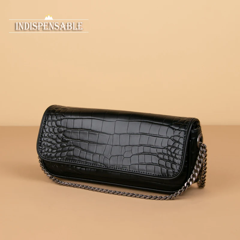 

Baguette Shoulder Bag Women's Luxury Handbags Fashion Cross Body Bags for Women Female Tote Crocodile Grain Leather Metal China