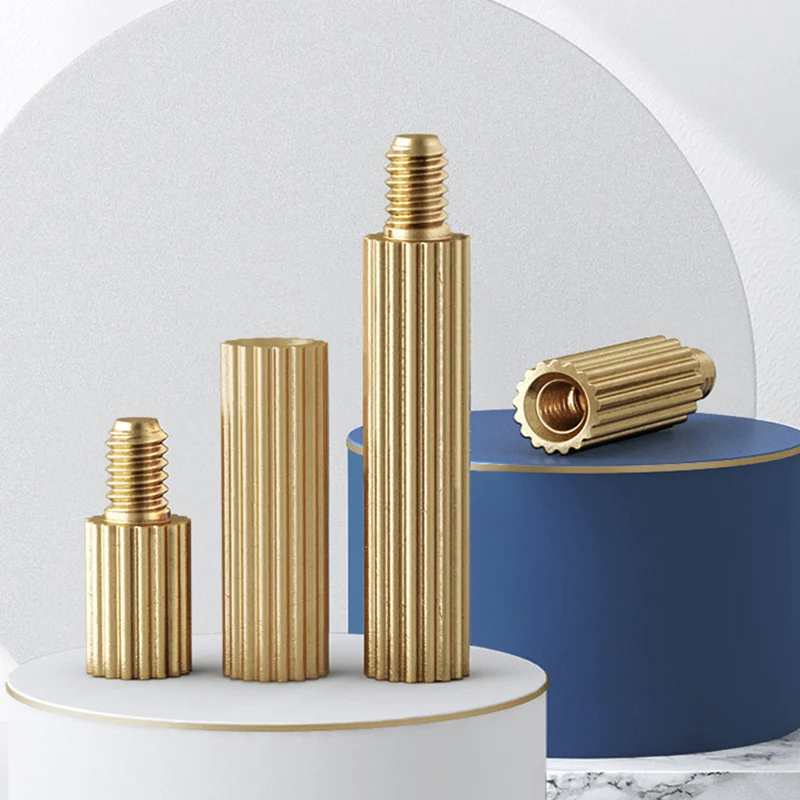 

M2*3/6/8/10*40+3 Copper Post Screw Round Security Double Pass Copper Post For DIY Video Cameras Stud Single Head Copper Post