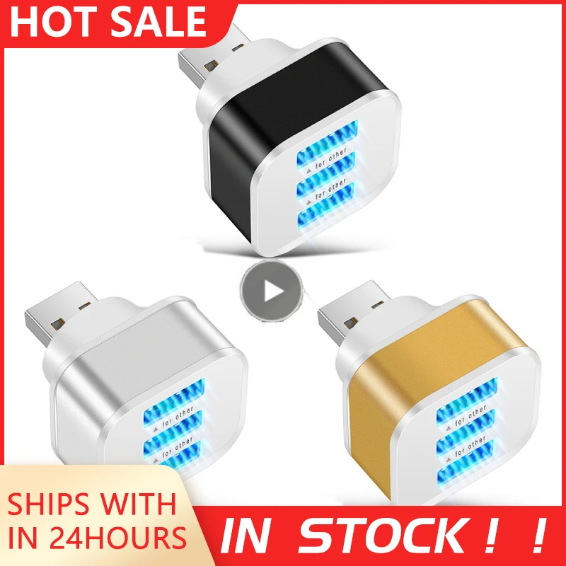 

3 Ports USB2.0 Charger Usb Extender Power Mobile Phone Chargers HUB Adapter Extender Mini Splitter Wall Charge For IPhone Xiaomi