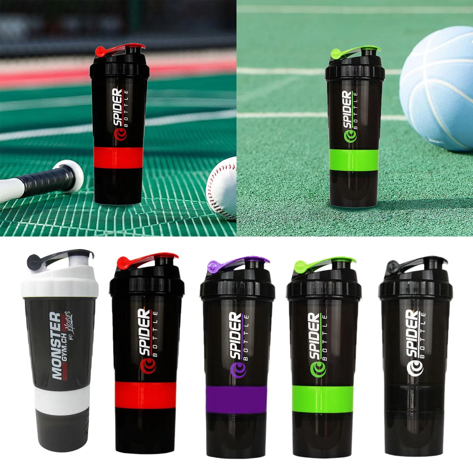 Шейкер Протеиновый портативный для тренировок 500 мл