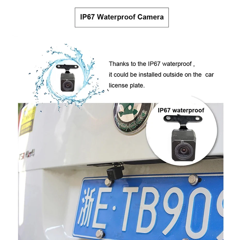 1080P 4-контактная автомобильная задняя камера ночного видения с двумя объективами